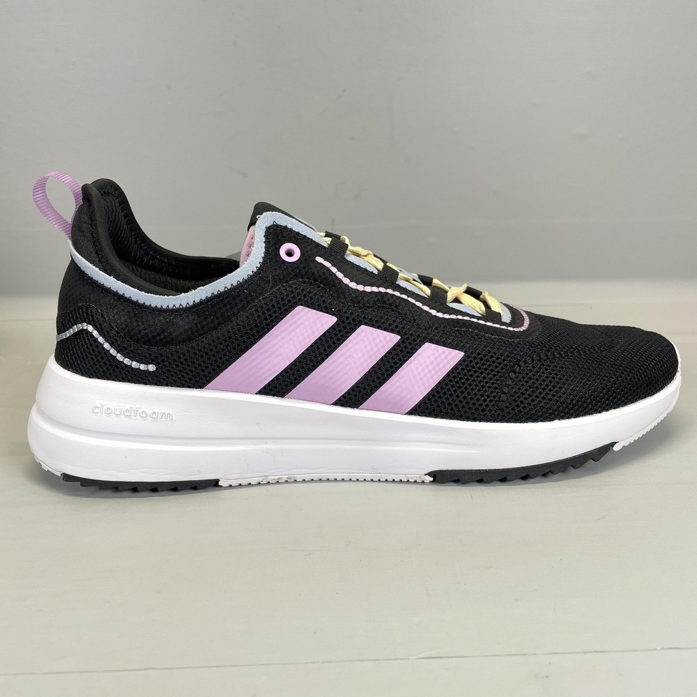 Adidas Fukasa Run Shoes Womens Size 11 Black Pink Mesh Athletic Comfort Sneakers